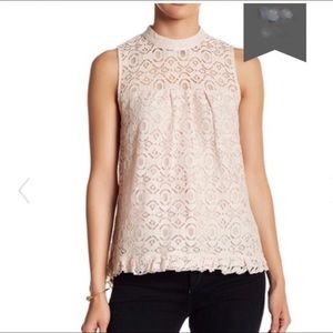 Ro & De Lace Mock Beck Tank. Size XS
